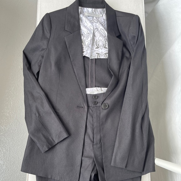 Simons (4/Sm) Contemporaine linen-blend pants, with stretch, EUC. - Picture 14 of 16